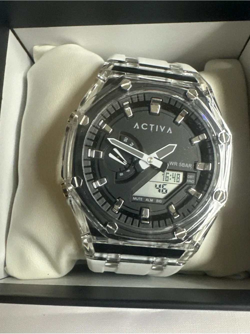(275) Activa Black Analog-Digital Sports Watch